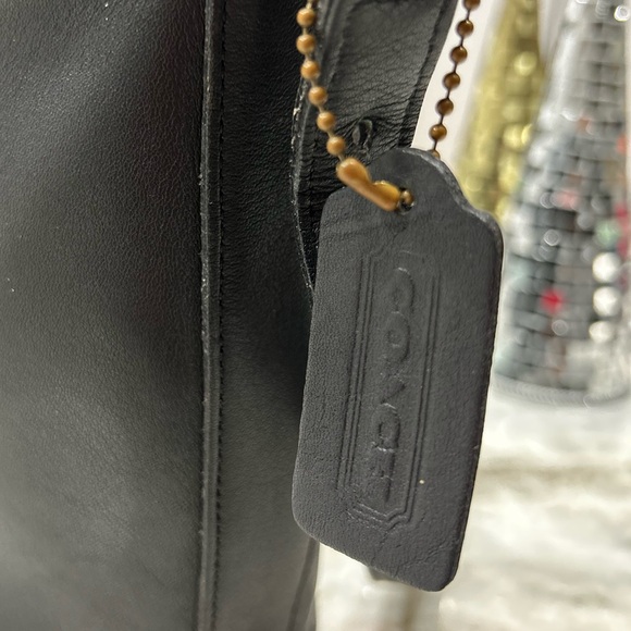 Coach Authentic 9948 Nottingham Black Tanned Leather Bag - Picture 7 of 12